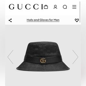 GG CANVAS BUCKET HAT WITH DOUBLE G
